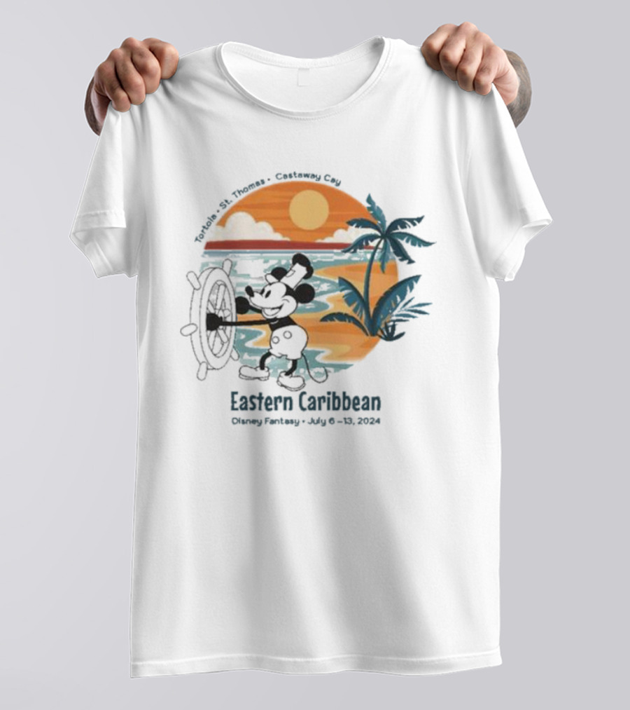 Tortola St. Thomas Castaway Cay Eastern Caribbean Disney Fantasy July 6-13 T-Shirt