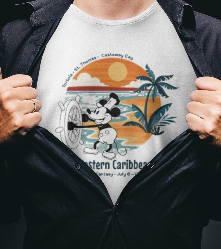Tortola St. Thomas Castaway Cay Eastern Caribbean Disney Fantasy July 6-13 T-Shirt