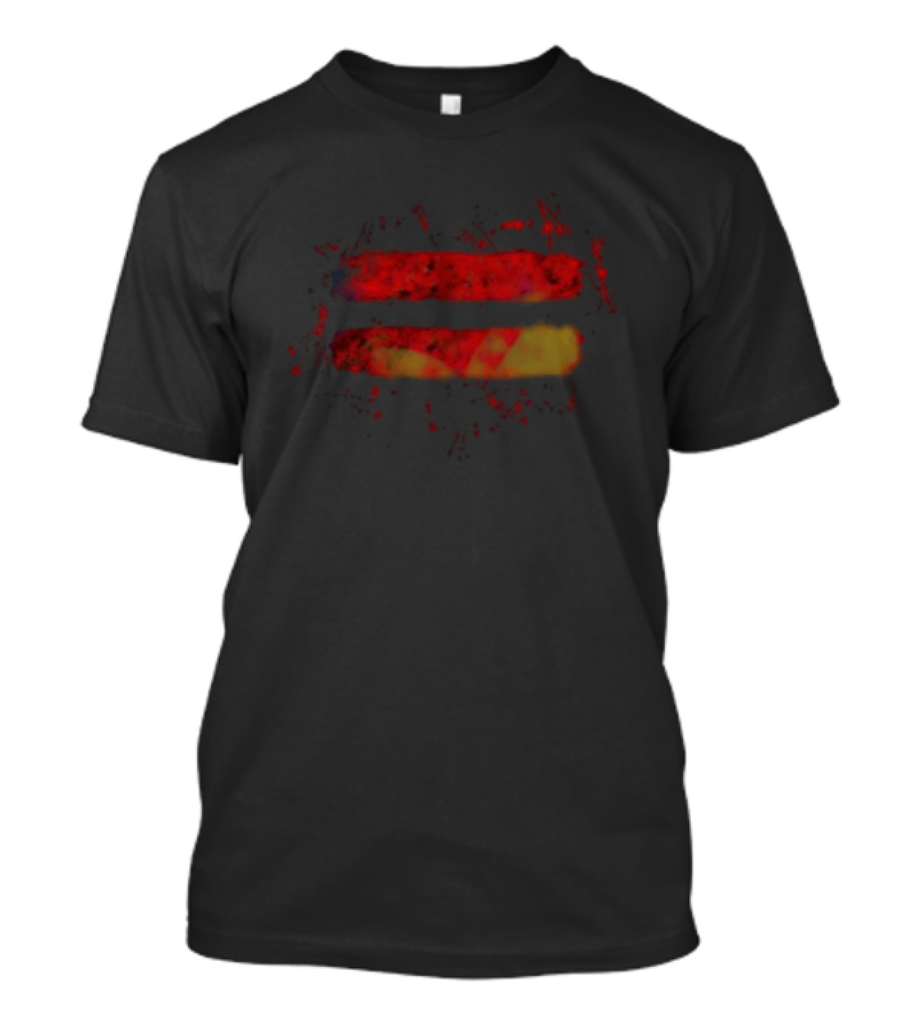 Equals Splatter Red And Yellow T-Shirt