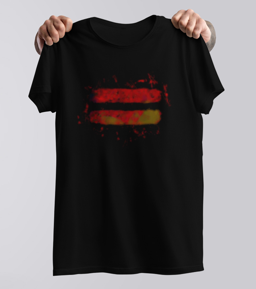 Equals Splatter Red And Yellow T-Shirt