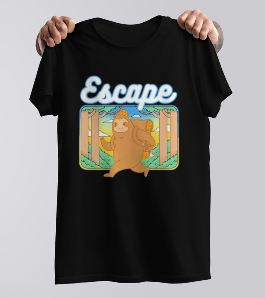 Escape The Ordinary Sloth Walking Through Nature T-Shirt