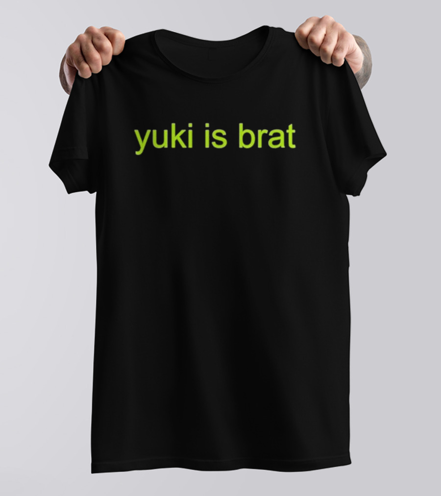 Mom Nicole Wearing Yuki Is Brat T-Shirt