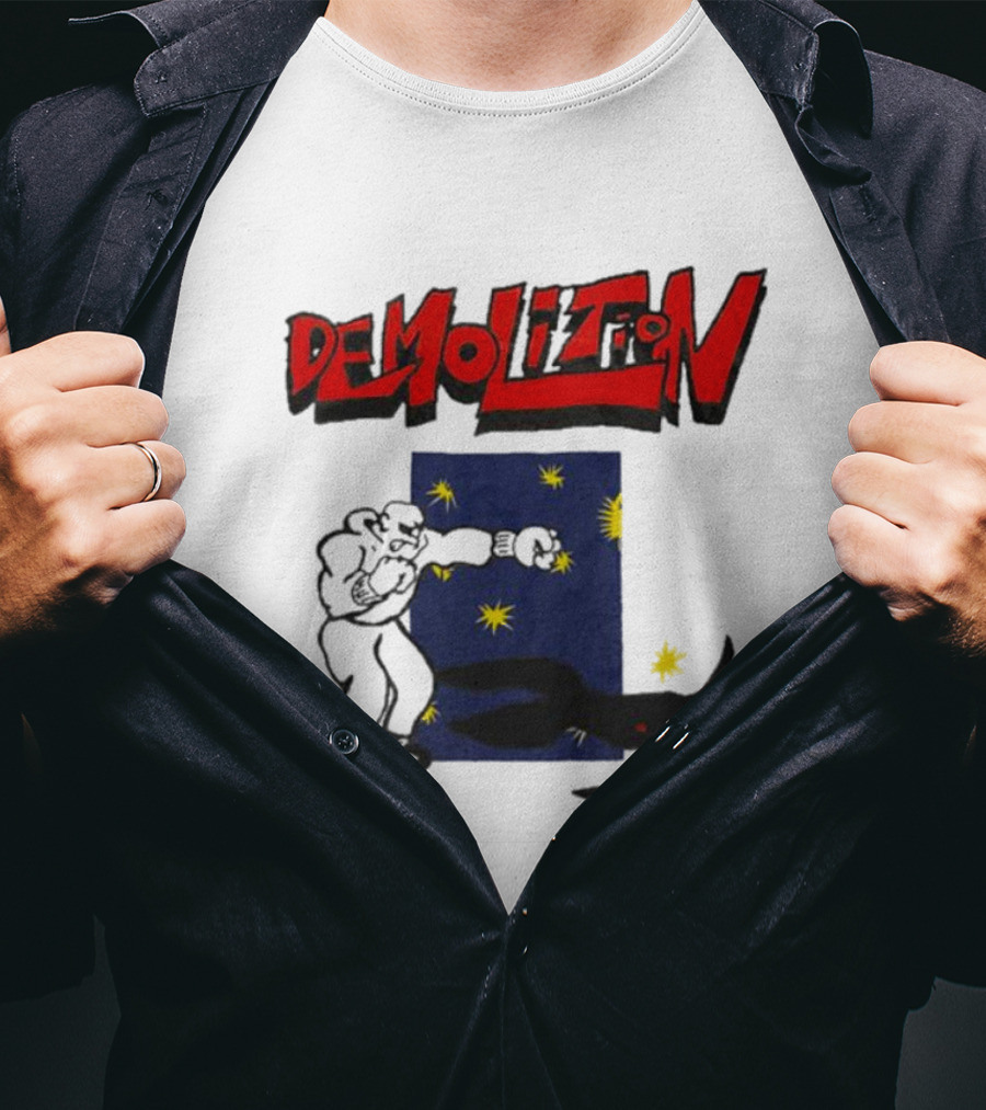 Demolition Extremely Good Boxing Punch Against Starry Night Shadow T-Shirt