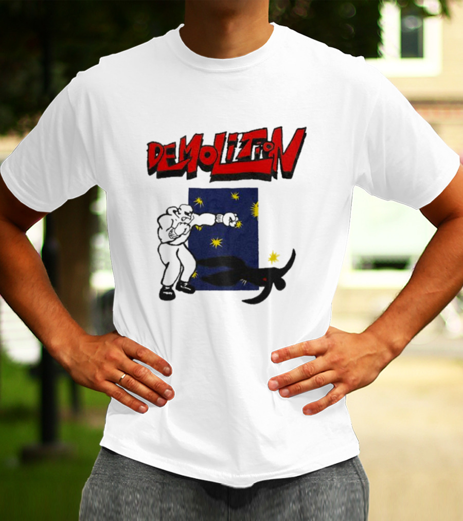 Demolition Extremely Good Boxing Punch Against Starry Night Shadow T-Shirt