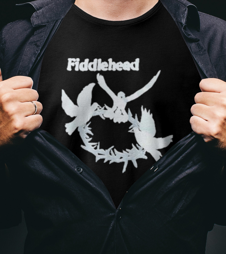 Fiddlehead White Doves In Flight Ring T-Shirt
