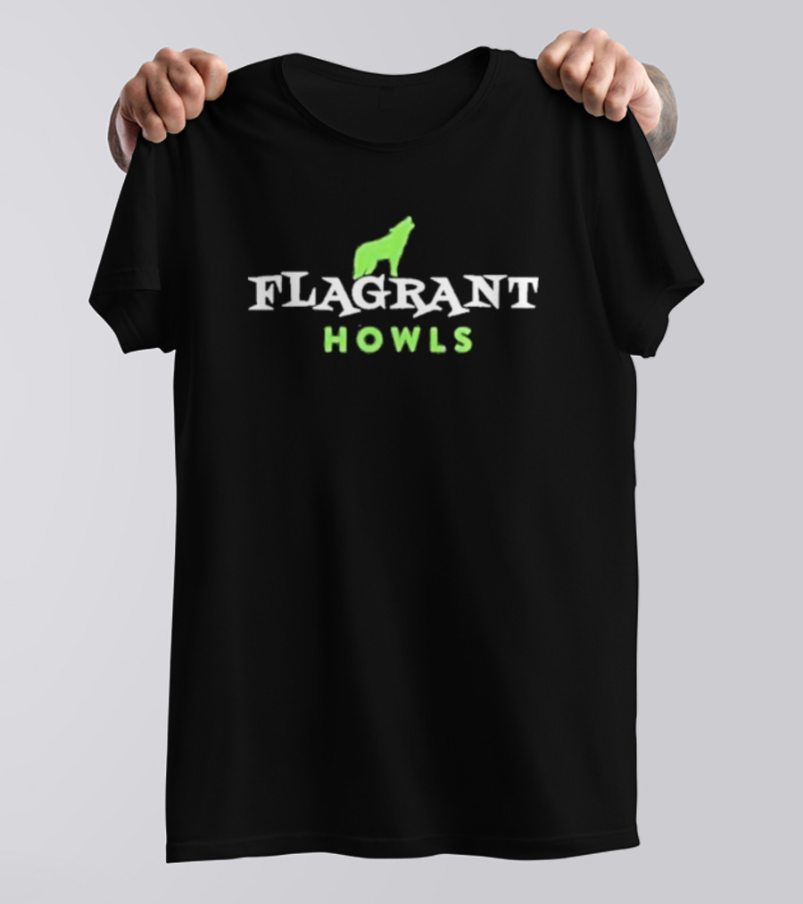 Flagrant Howls Neon Green Wolf T-Shirt
