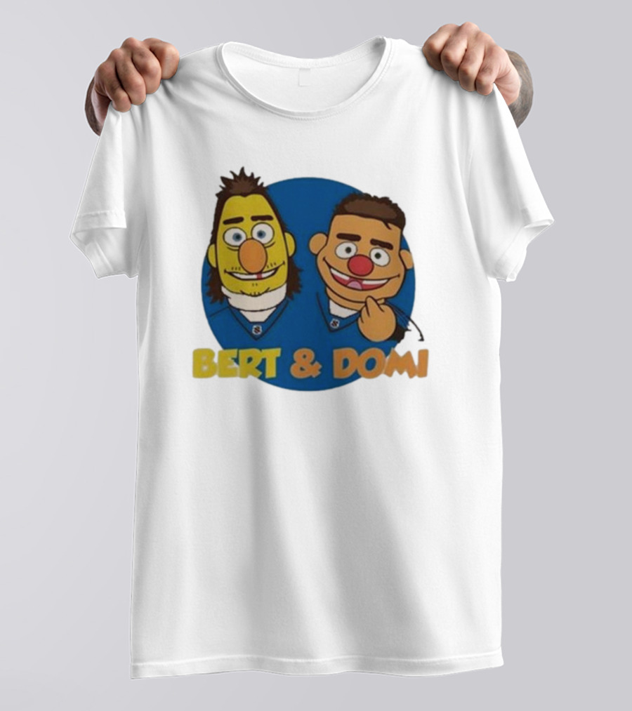 Bert And Domi Flowbuds Logo Cartoon T-Shirt