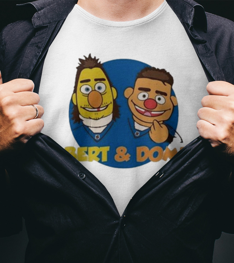 Bert And Domi Flowbuds Logo Cartoon T-Shirt