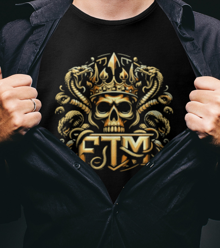 Franky The Mobster Misery Kingdom Crest Skull Crown Serpents FTM T-Shirt
