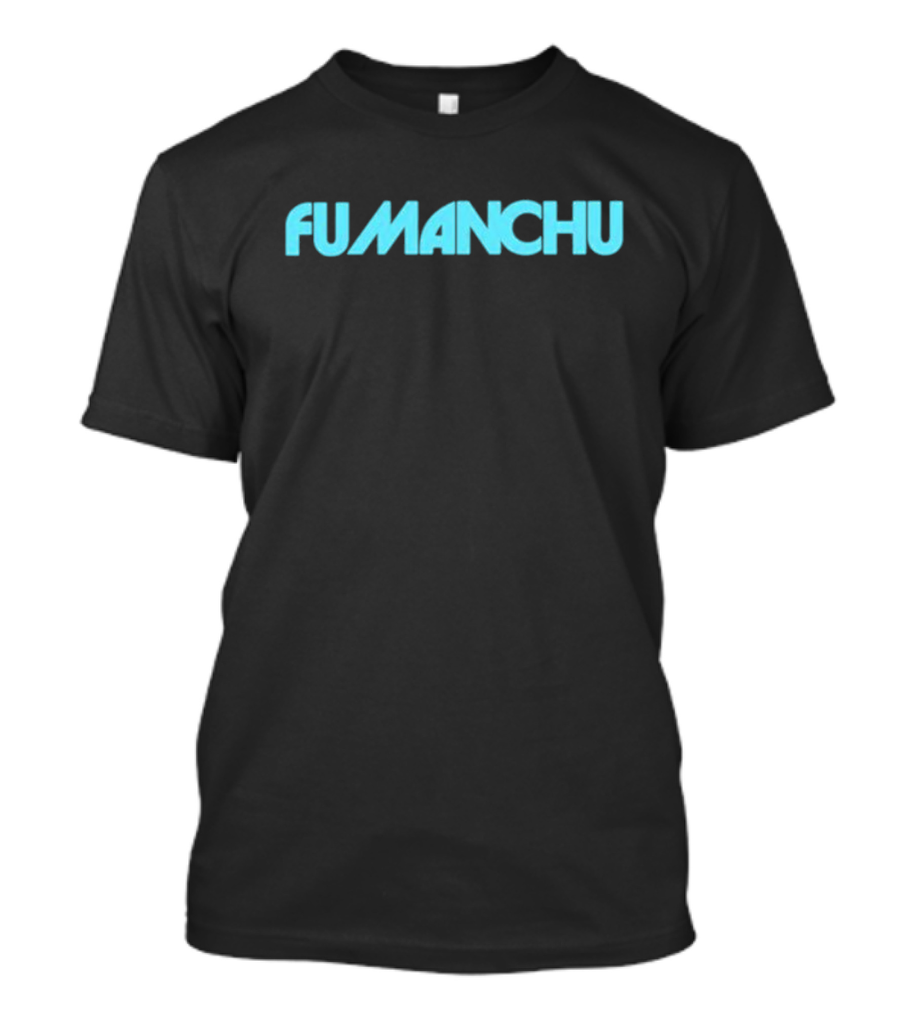 Fu Manchu The Return Of Tomorrow Retro Logo Blue Text T-Shirt