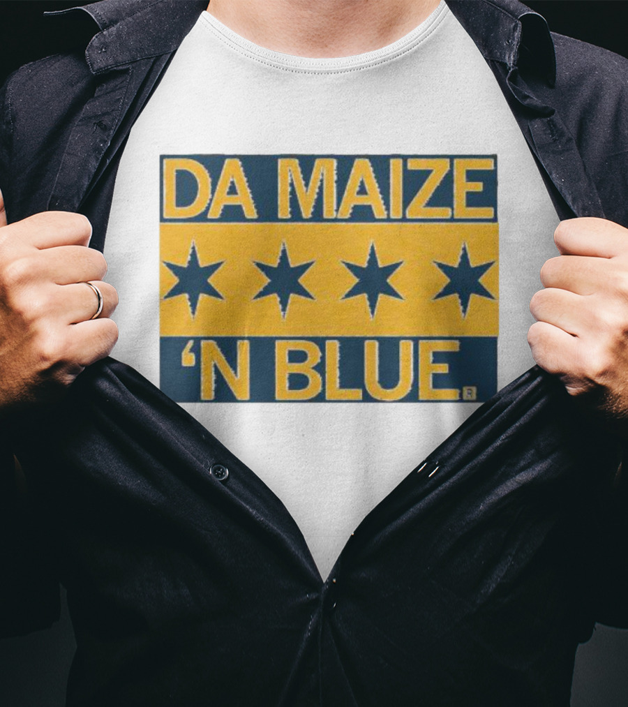 Da Maize N Blue Four Stars T-Shirt