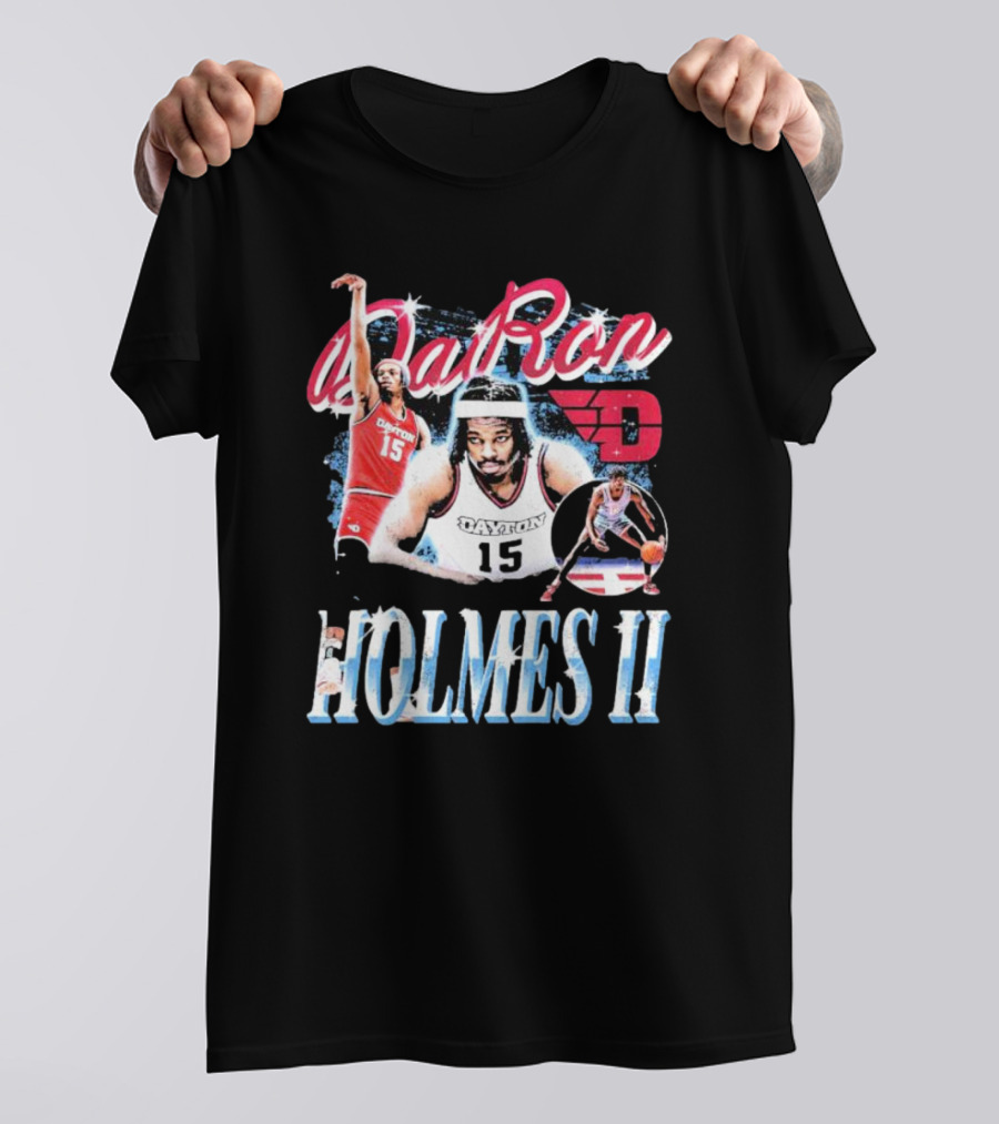 DaRon Holmes II Dayton Flyers Basketball Collage T-Shirt