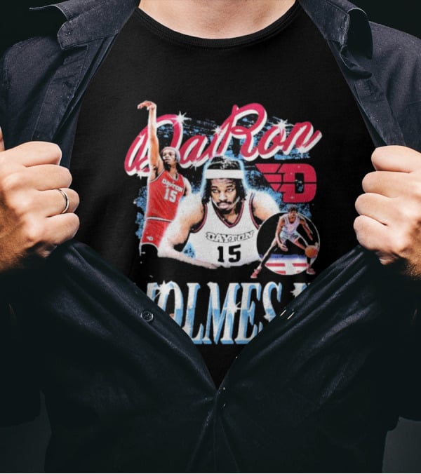 DaRon Holmes II Dayton Flyers Basketball Collage T-Shirt
