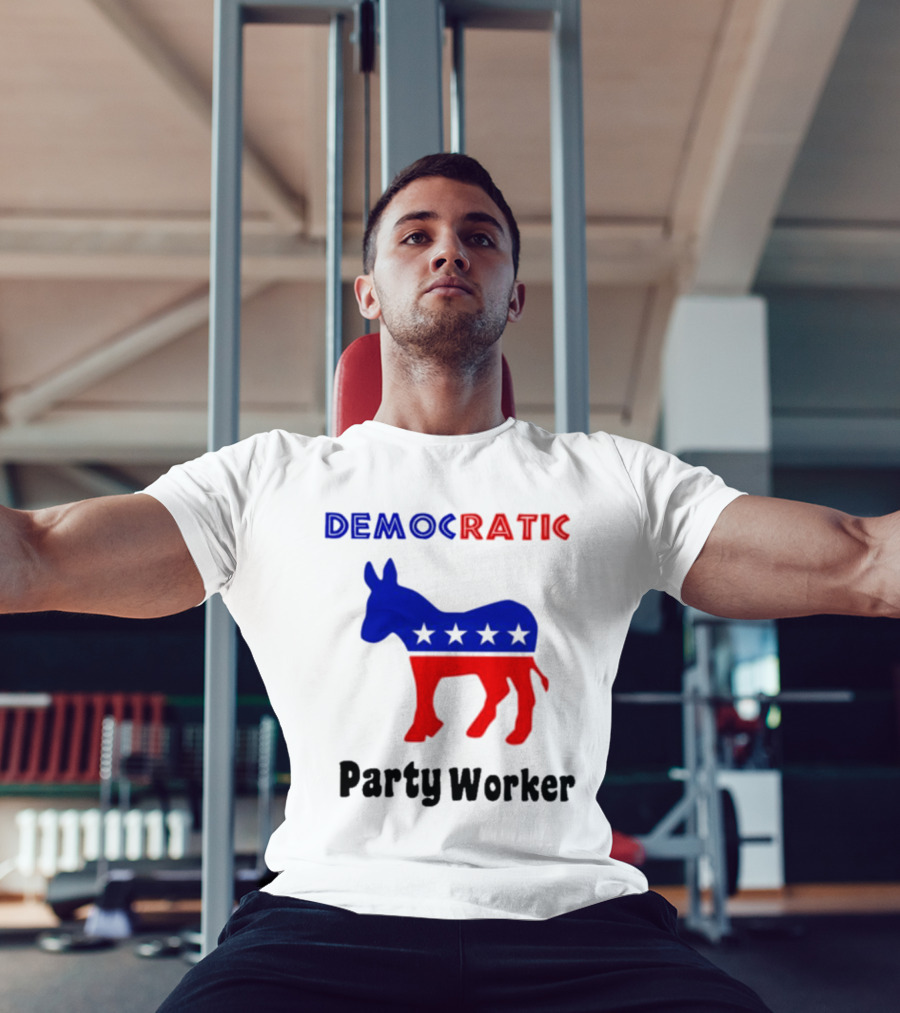 Democratic Party Worker Donkey Emblem T-Shirt