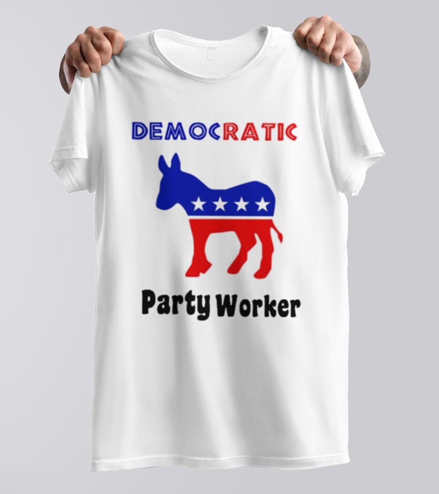 Democratic Party Worker Donkey Emblem T-Shirt