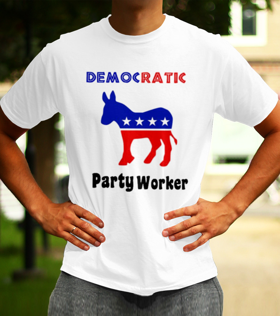 Democratic Party Worker Donkey Emblem T-Shirt