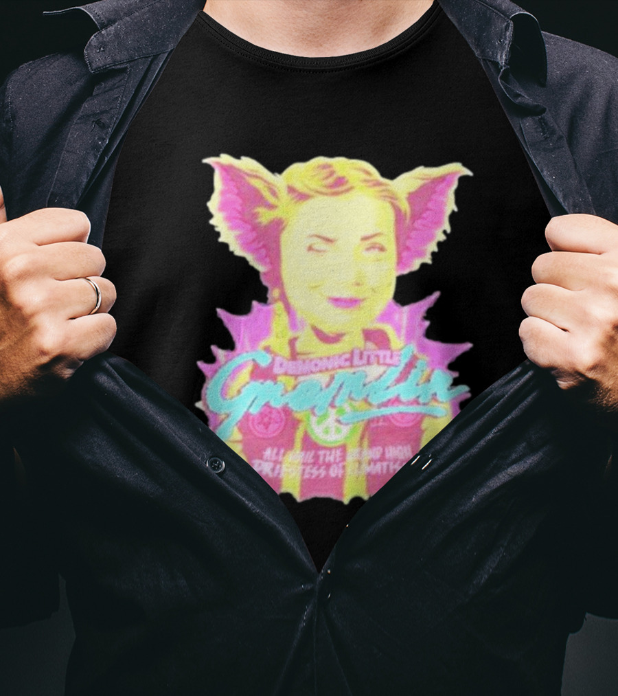 Demonic Little Gremlin All Hail The Grand High Priestess Of Climatism T-Shirt