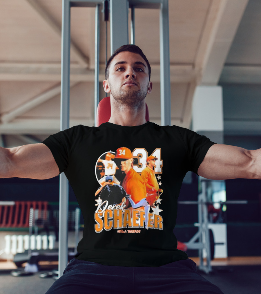 Derek Schaefer 34 Ninja Threads Baseball Star Athletic T-Shirt