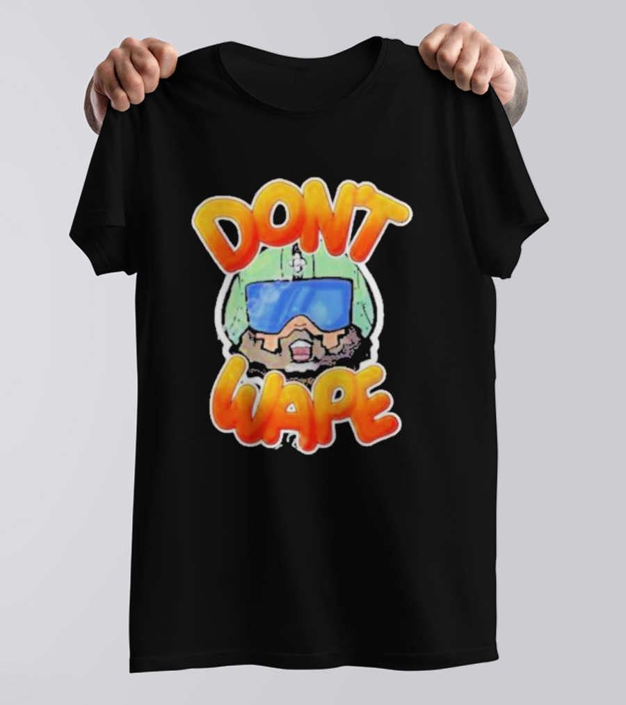 Dick Masterson Don't Wape Bearded Guy In Helmet With Goggles T-Shirt