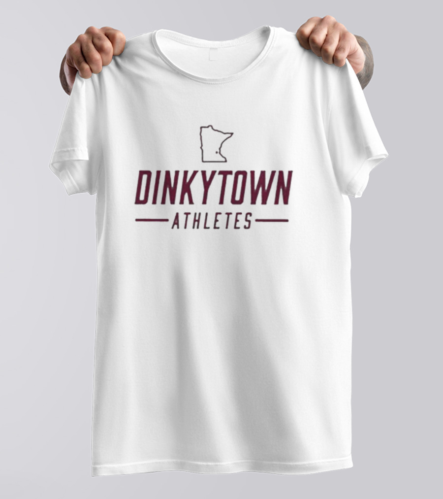 Dinkytown Athletes Map Minnesota Outline T-Shirt