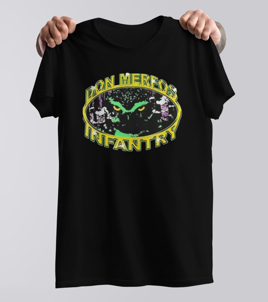 Don Merfos Infantry Owl Eyes Icon Oval Frame T-Shirt