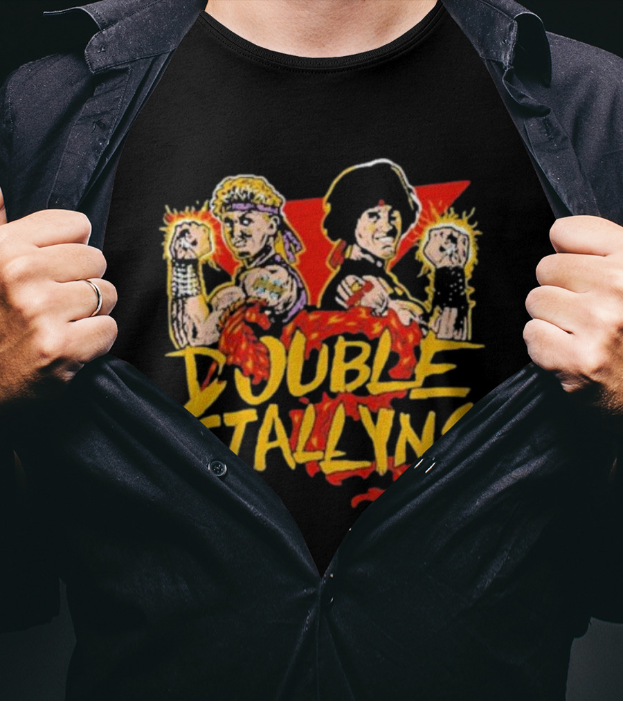 Double Stallyns Retro Cartoon Band Duo T-Shirt
