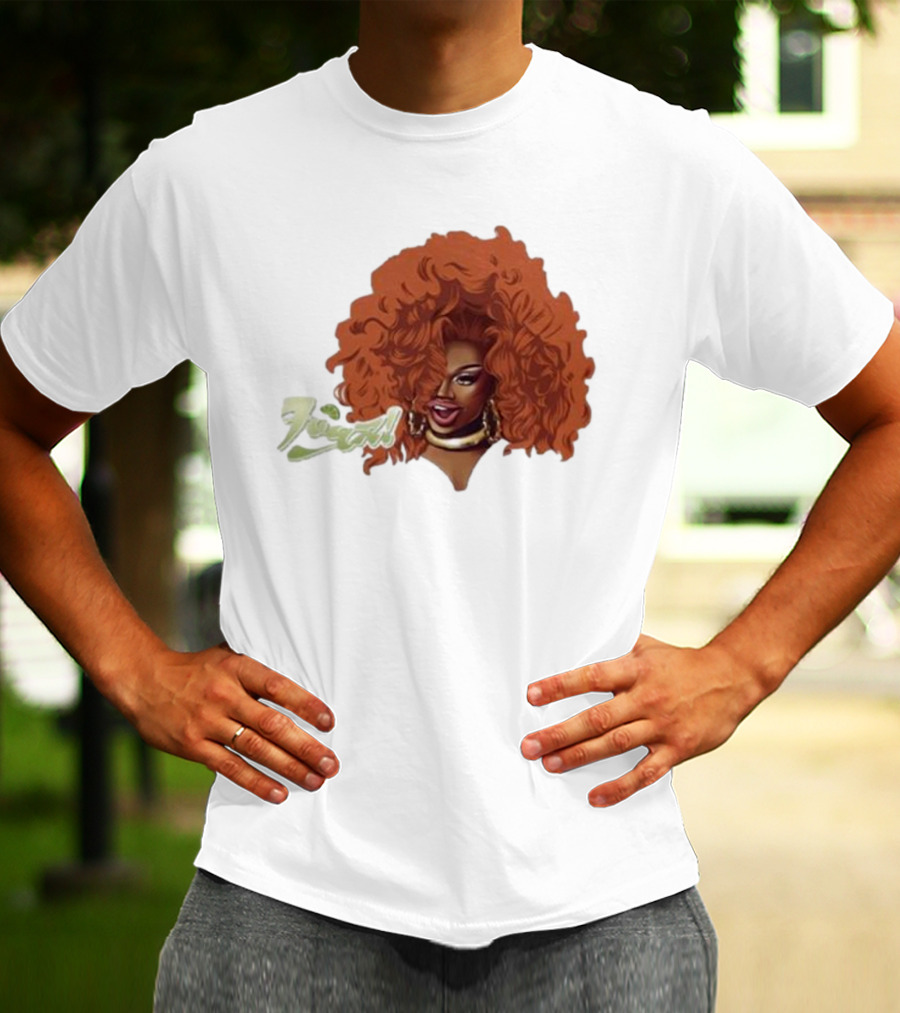 Drag Queen Sunami Foam Iconic Curly Hair T-Shirt