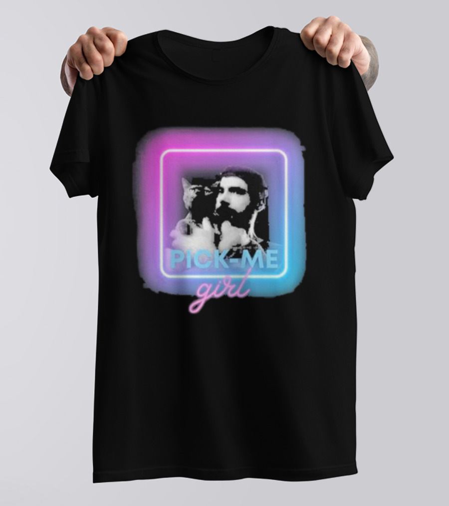 Pick Me Girl Neon Cat Square T-Shirt