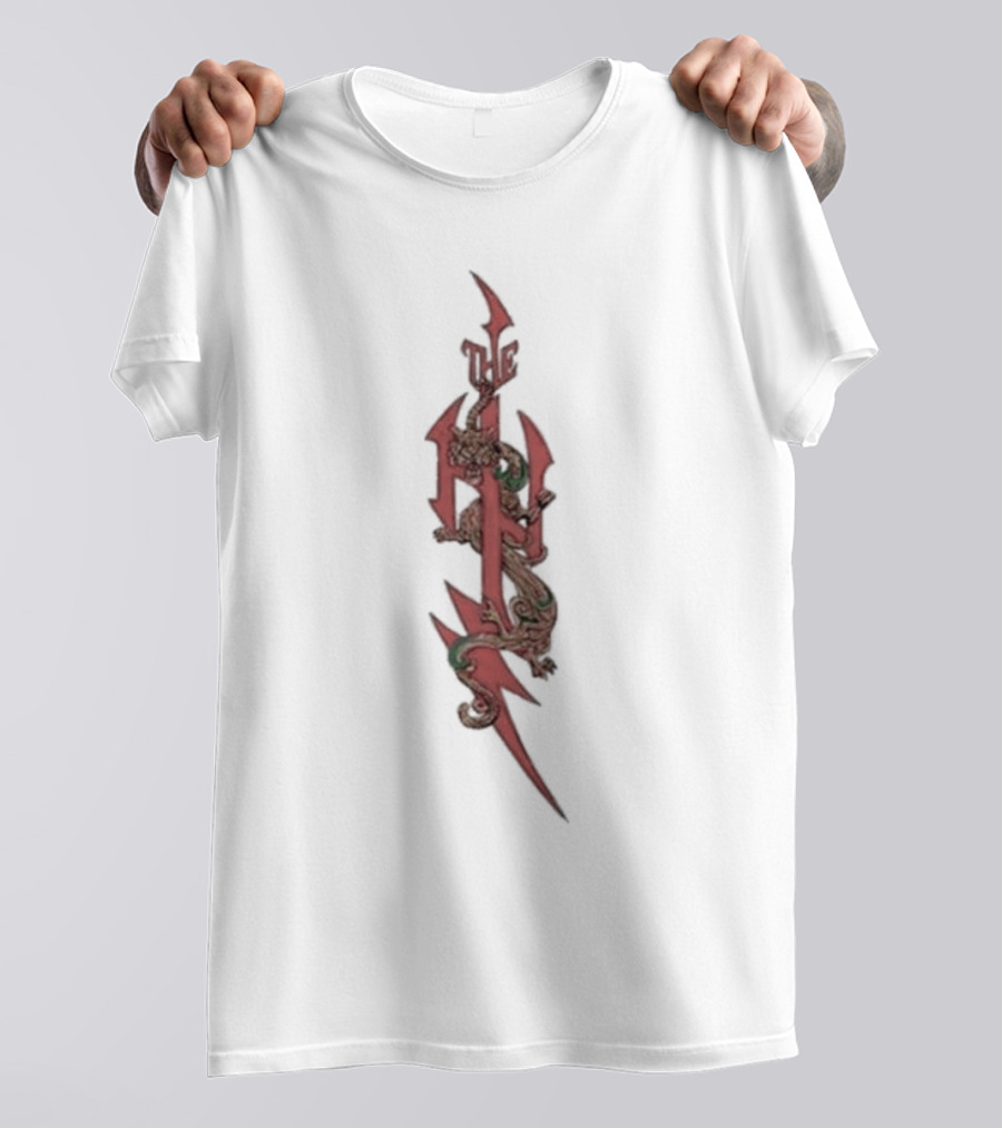 The Hu Dragon Emblem Red Lightning T-Shirt