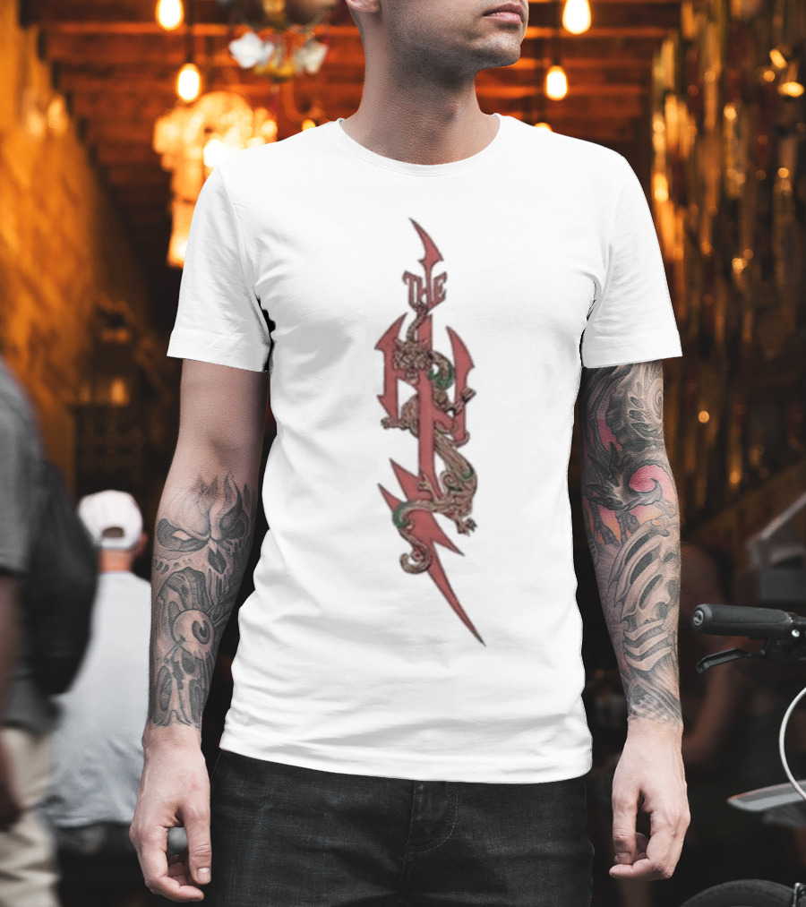 The Hu Dragon Emblem Red Lightning T-Shirt