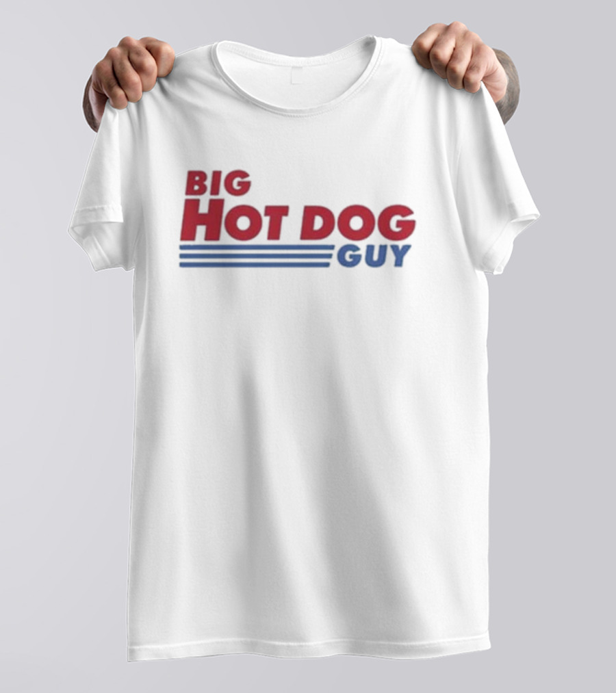 Big Hot Dog Guy Stripes T-Shirt