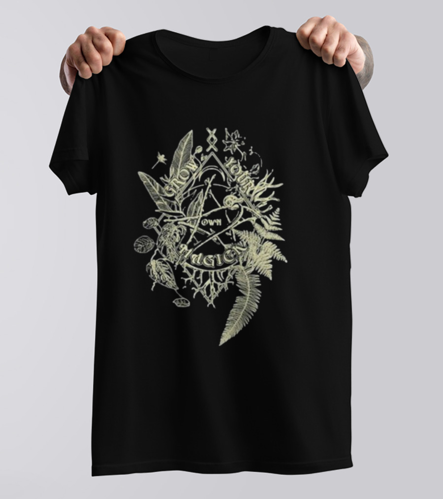 Blackcraft Cult Grow Your Own Magic Pentagram Botanical T-Shirt