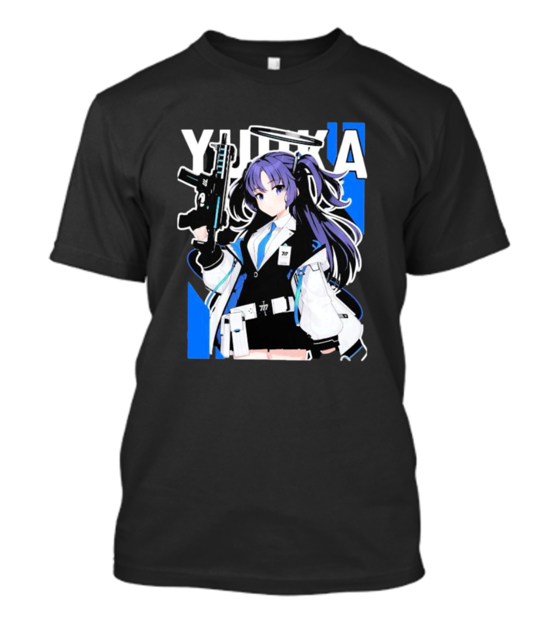 Yuuka Blue Archive Holding Gun Anime Character T-Shirt