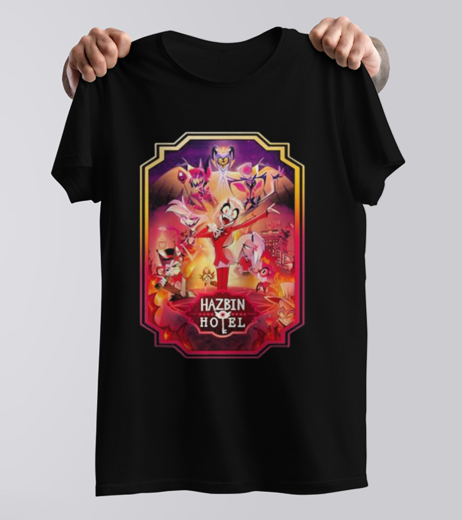 Hazbin Hotel Vibrant Character Montage T-Shirt