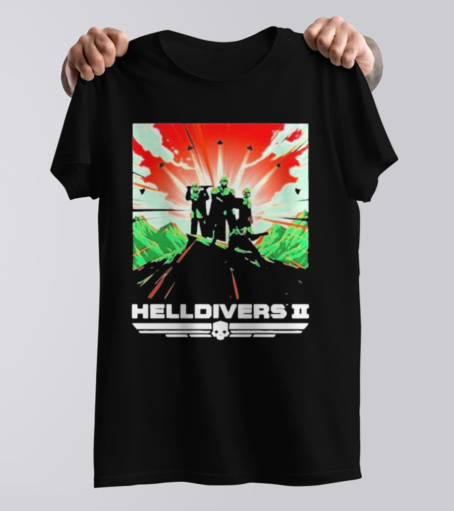 HELLDIVERS II Colorful Video Game Artwork T-Shirt