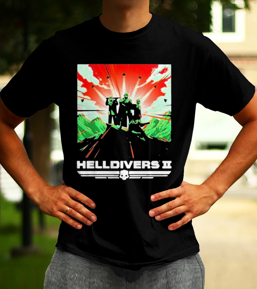 HELLDIVERS II Colorful Video Game Artwork T-Shirt
