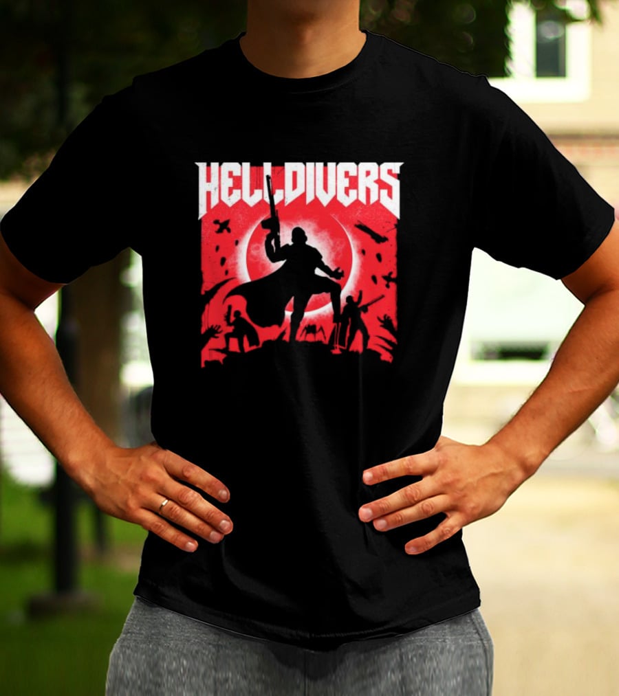 Helldivers Red Moon Battle T-Shirt