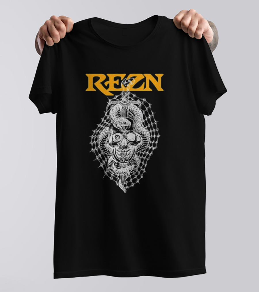 Hello Rezn Skull And Snake Web T-Shirt