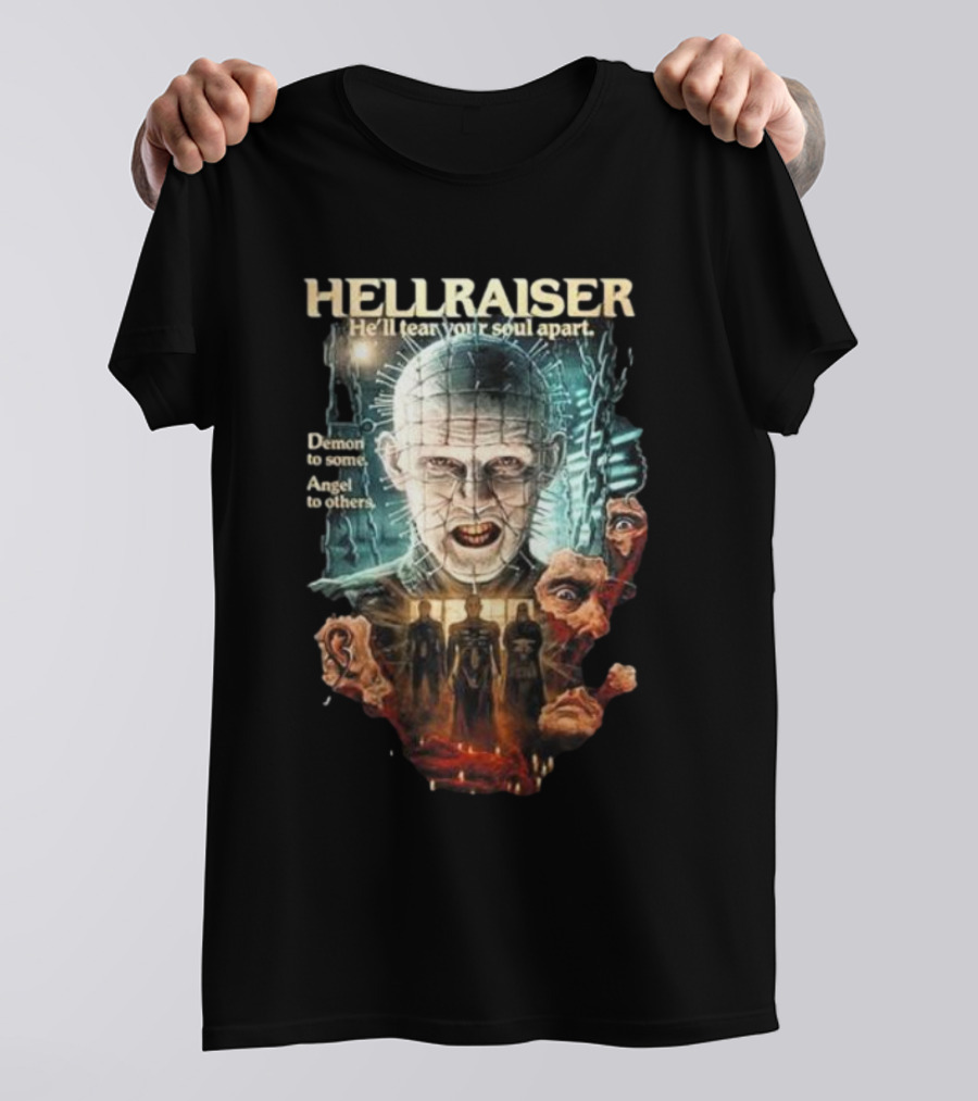 Hellraiser He'll Tear Your Soul Apart Demon To Some Angel To Others T-Shirt