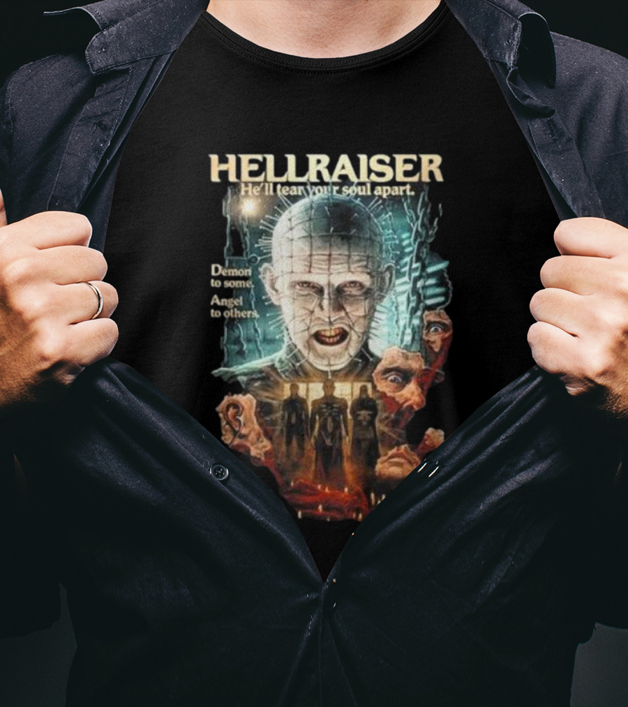 Hellraiser He'll Tear Your Soul Apart Demon To Some Angel To Others T-Shirt