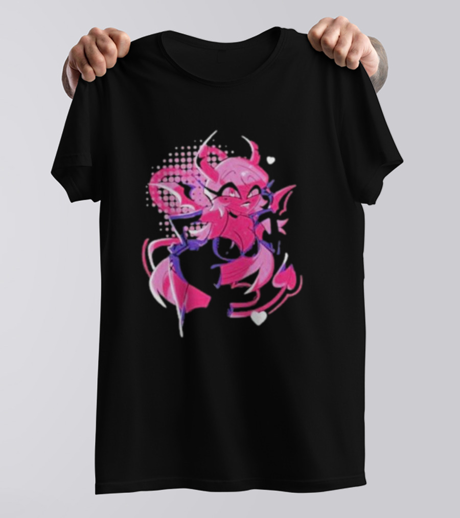 Helluva Boss Verosika Mayday Pink Demon Character T-Shirt