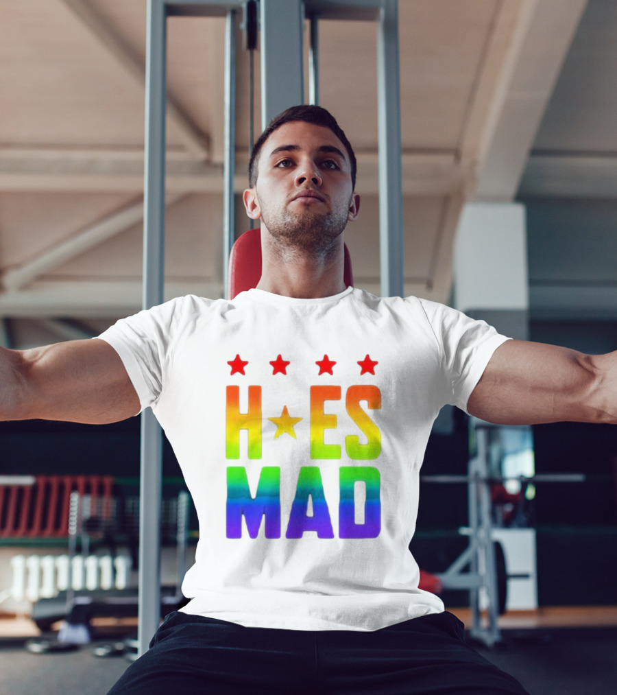 Hoes Mad Rainbow Stars Pride T-Shirt