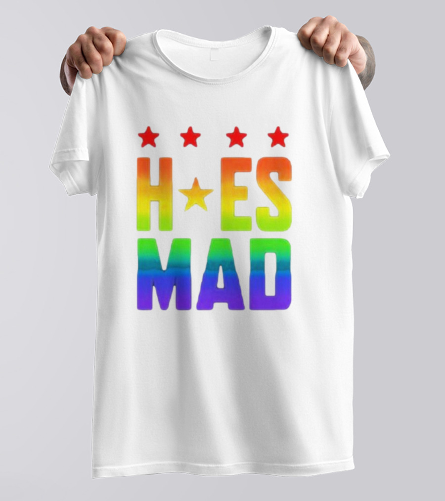 Hoes Mad Rainbow Stars Pride T-Shirt