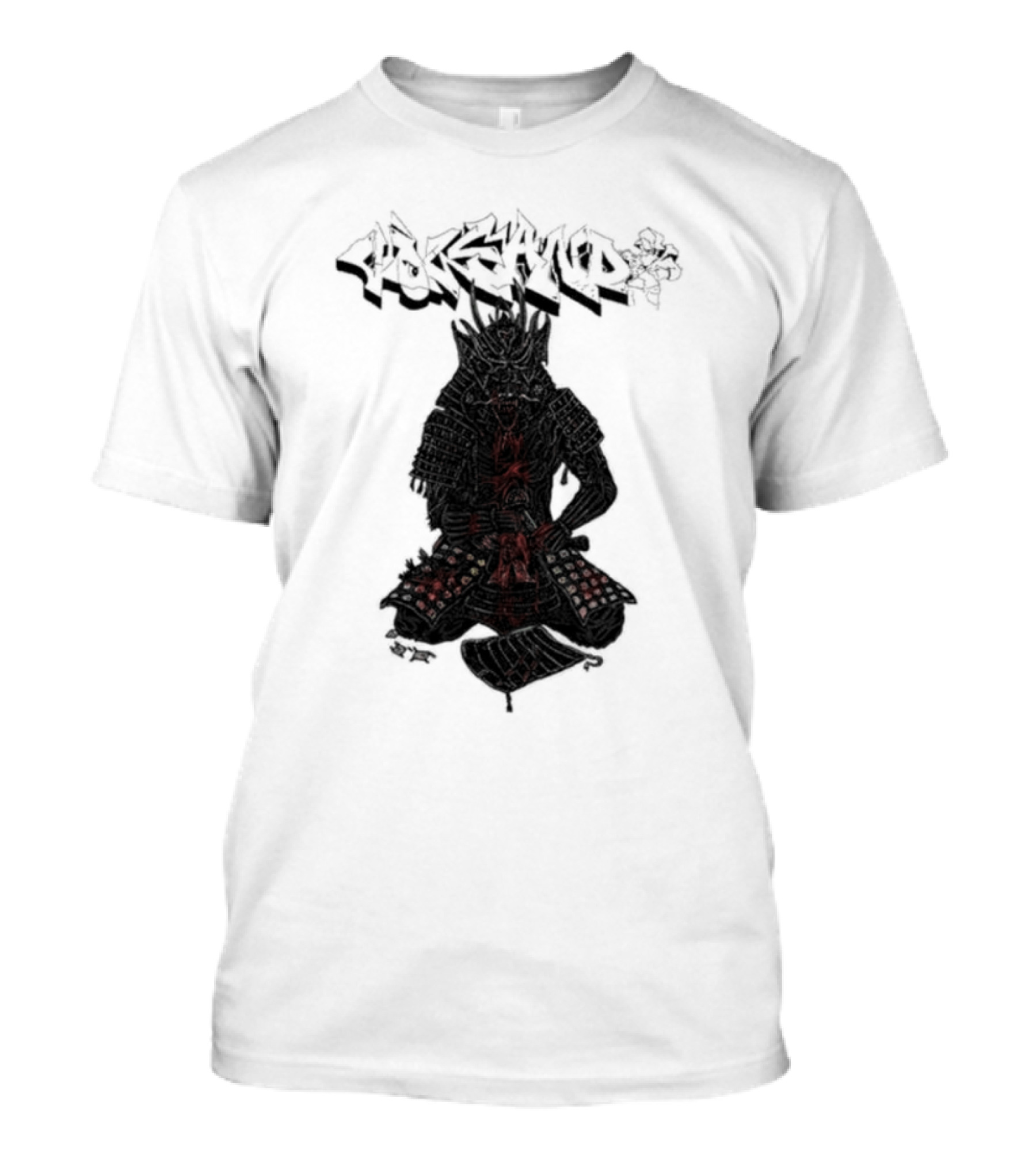 Volcano Samurai Holy Mountain Printing T-Shirt