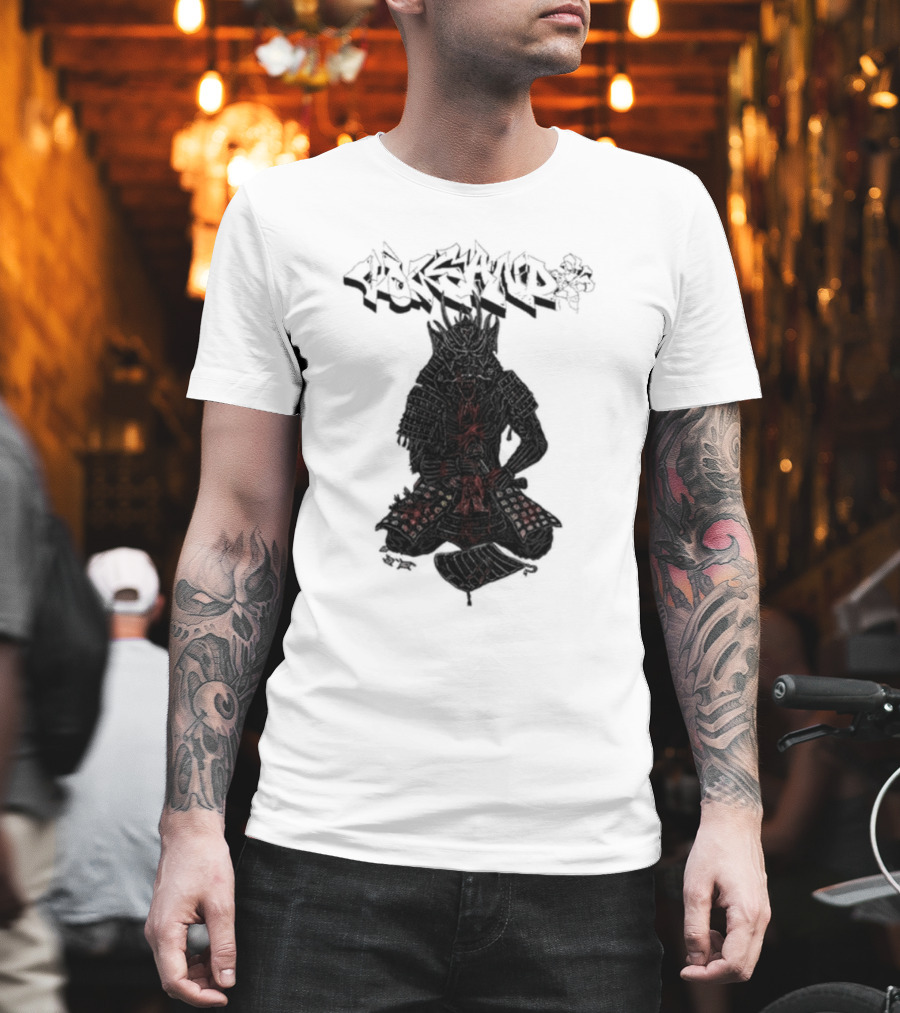 Volcano Samurai Holy Mountain Printing T-Shirt