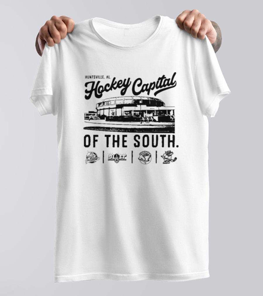 Huntsville AL Hockey Capital Of The South Stadium Image And Team T-Shirt