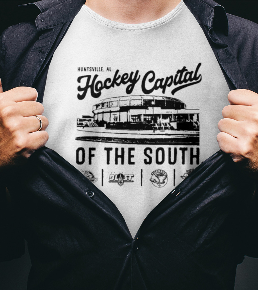 Huntsville AL Hockey Capital Of The South Stadium Image And Team T-Shirt