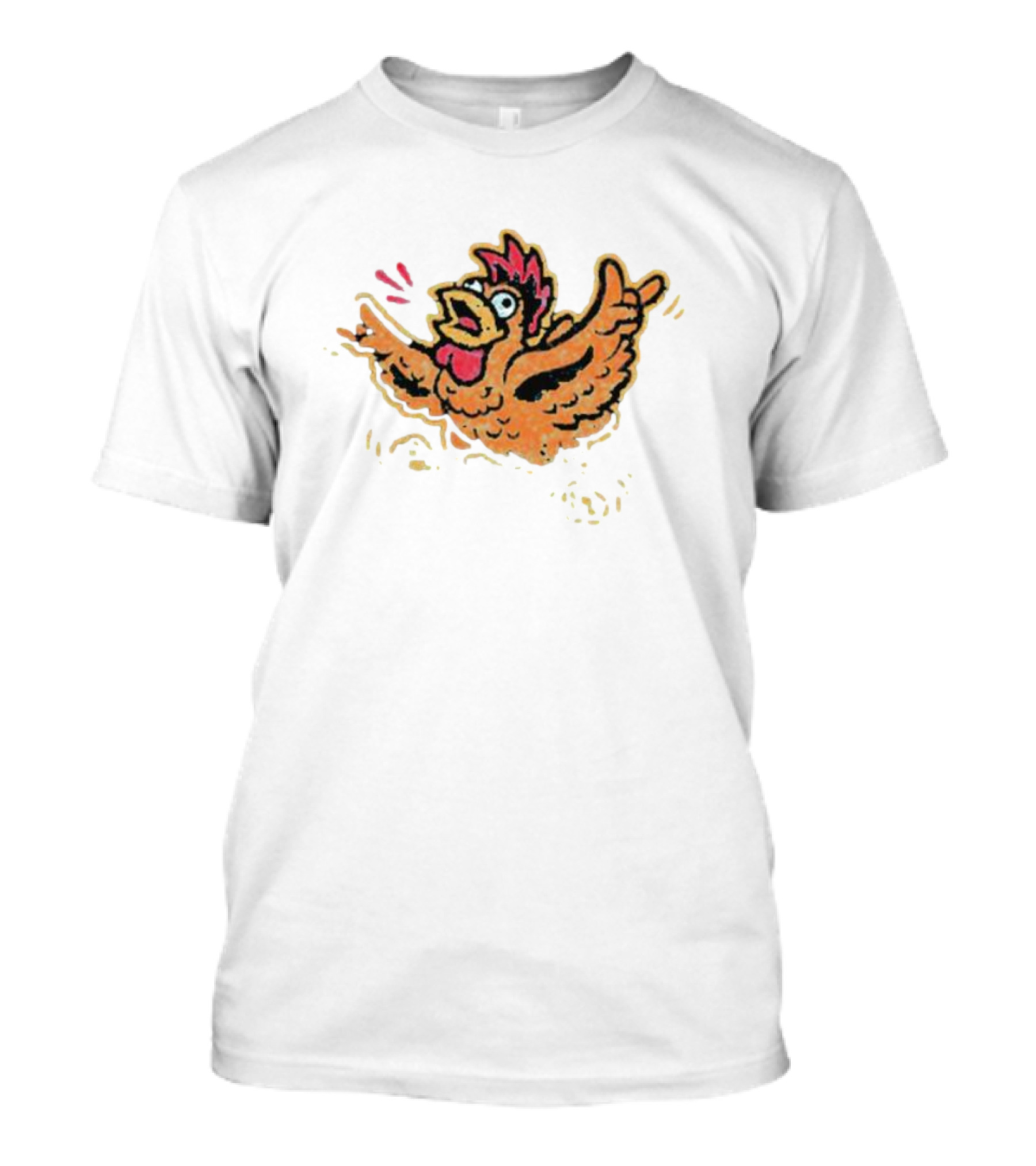Hype-hens Primary Illustrated Cartoon Chicken T-Shirt