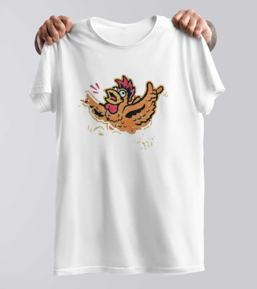 Hype-hens Primary Illustrated Cartoon Chicken T-Shirt