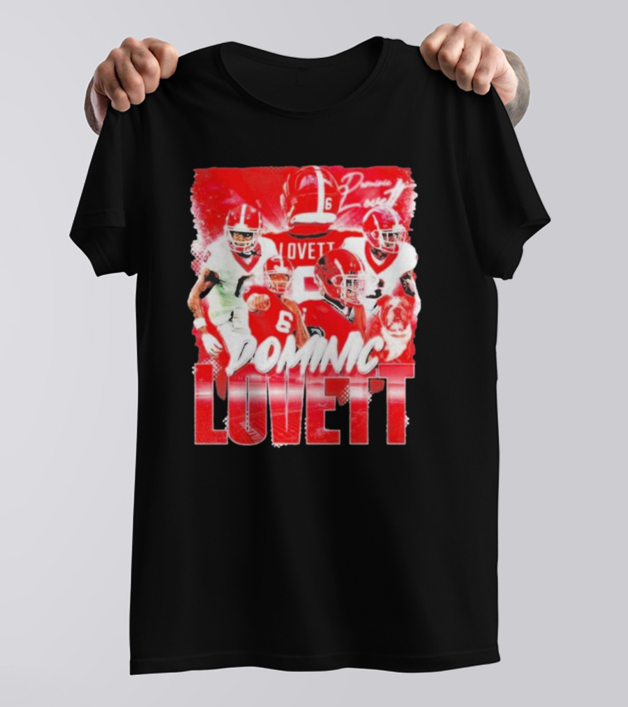 Georgia Bulldogs Dominic Lovett Football Sportswear T-Shirt